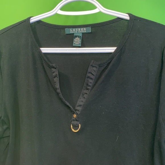 Ladies dark green  Lauren By Ralph Lauren Sweather like new condition size LG - Picture 3 of 5